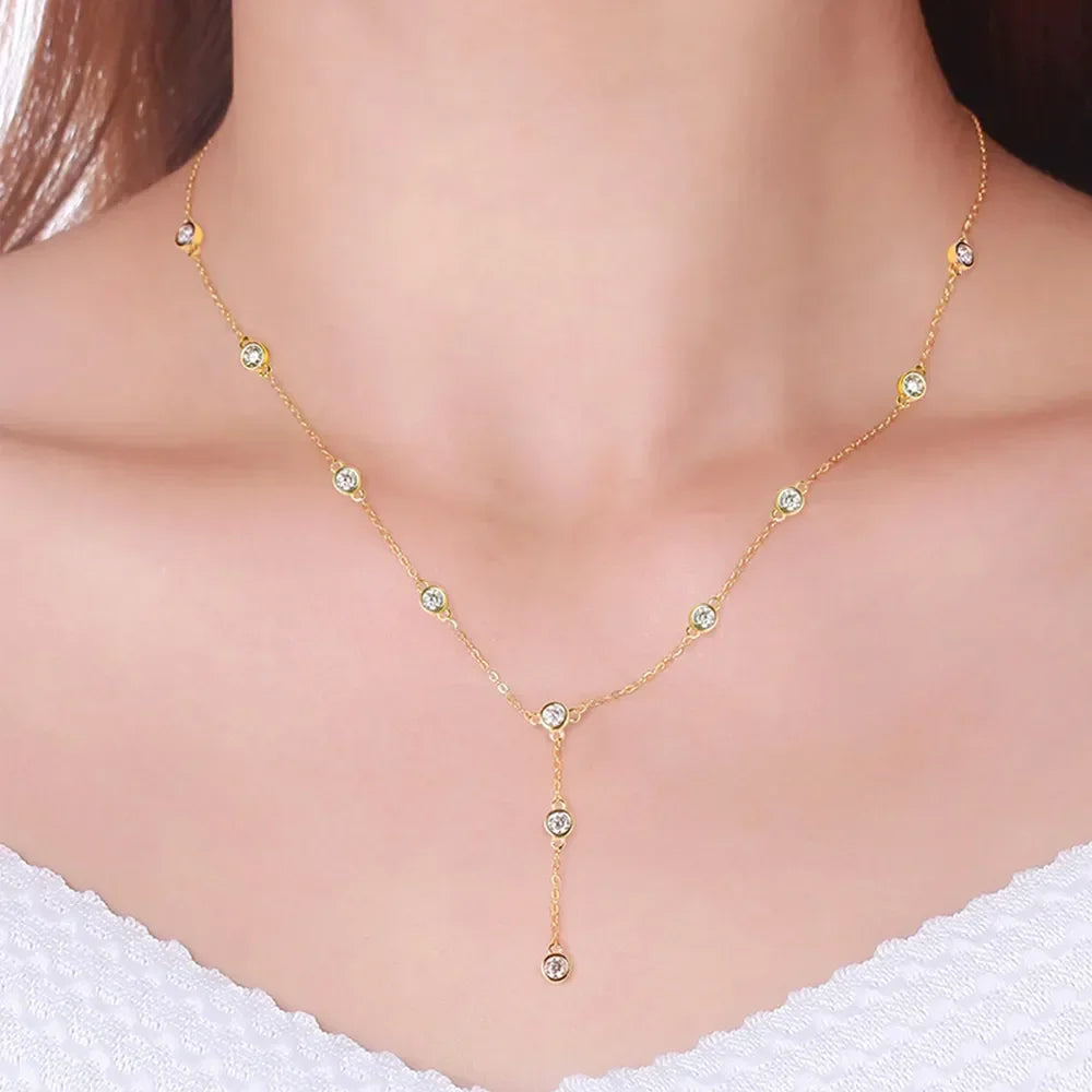 1.1 Carat Moissanite 925 Sterling Silver Necklace - VAleG