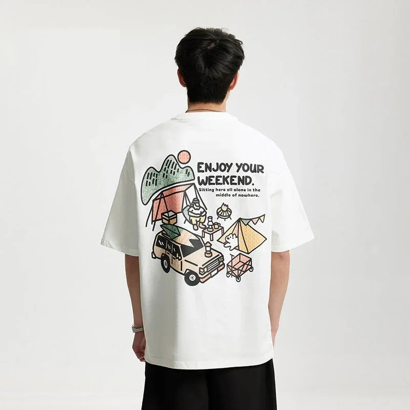 Outdoor Camping Printed T-shirt - VAleG