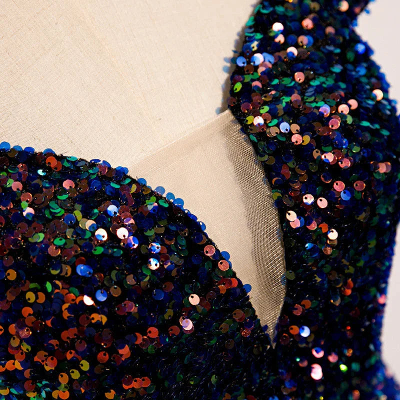 Banquet Long Temperament Fishtail Sequins Dignified Atmosphere Trailing Skirt - VAleG