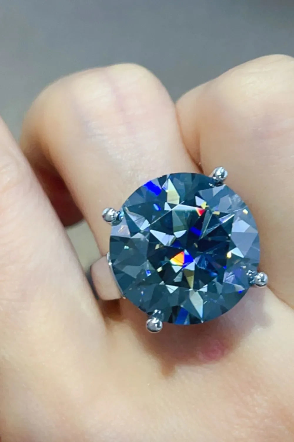 20 Carat Moissanite 925 Sterling Silver Ring - VAleG