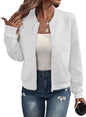 Zipper Pocket Comfort And Casual Women's Long Sleeve Jacket - VAleG
