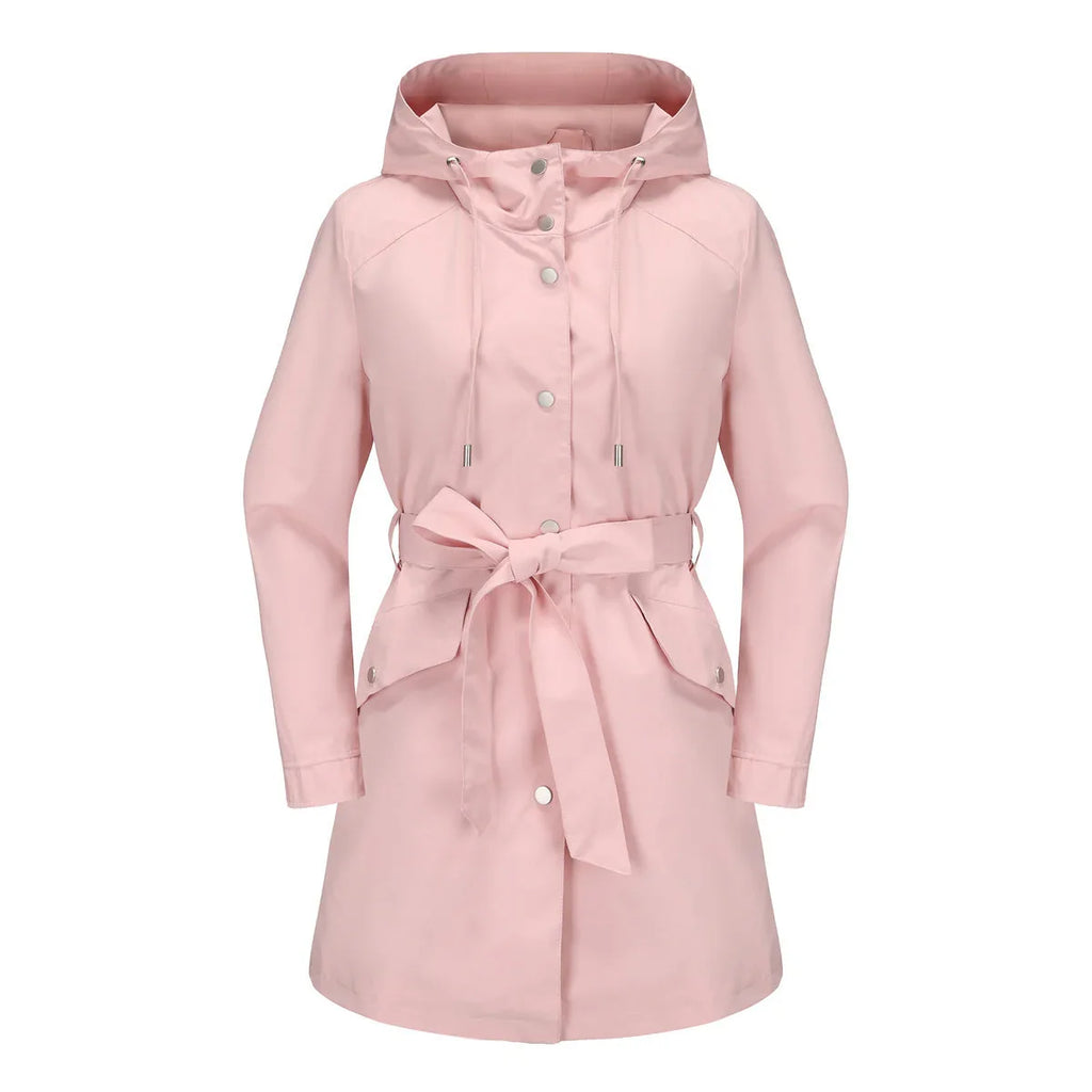 Spring And Autumn New Hooded Waterproof Coat Containing Belt Thin - VAleG