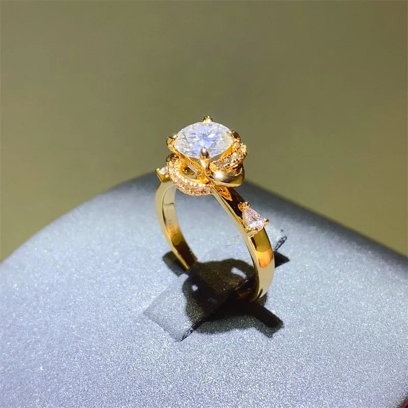 1 Carat Moissanite Zircon 925 Sterling Silver Ring - VAleG