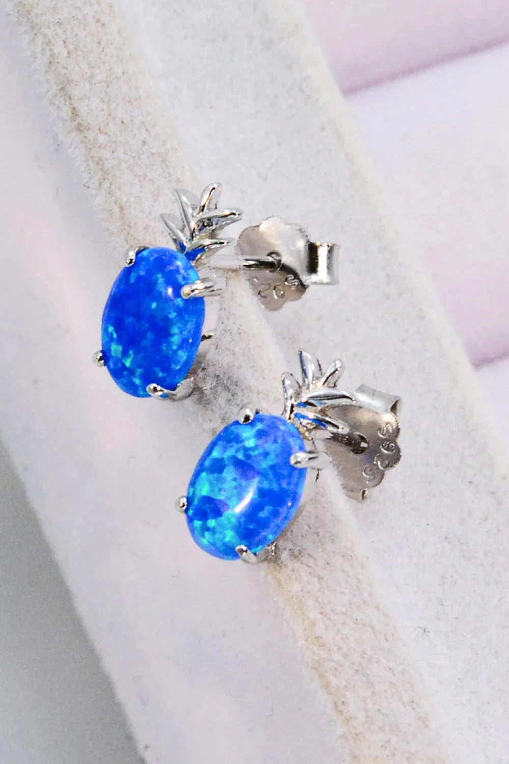 Opal Pineapple Platinum-Plated Earrings - VAleG