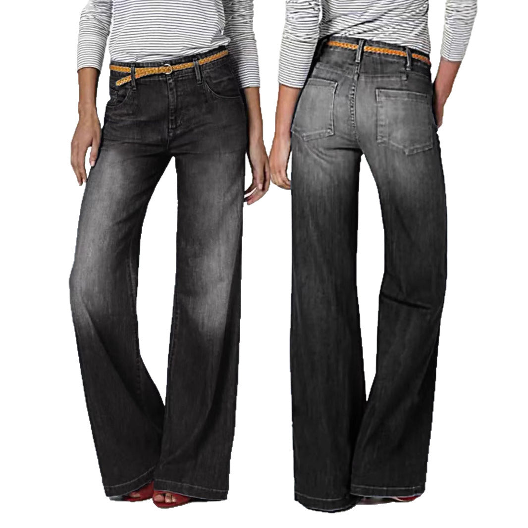 Jeans dritti larghi da donna