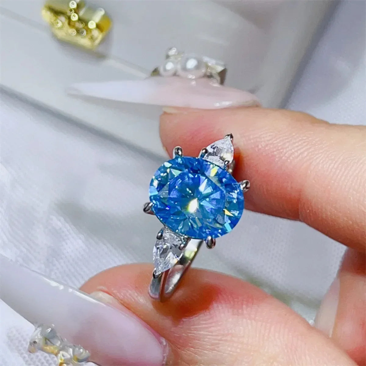 3 Carat Moissanite 925 Sterling Silver Ring - VAleG