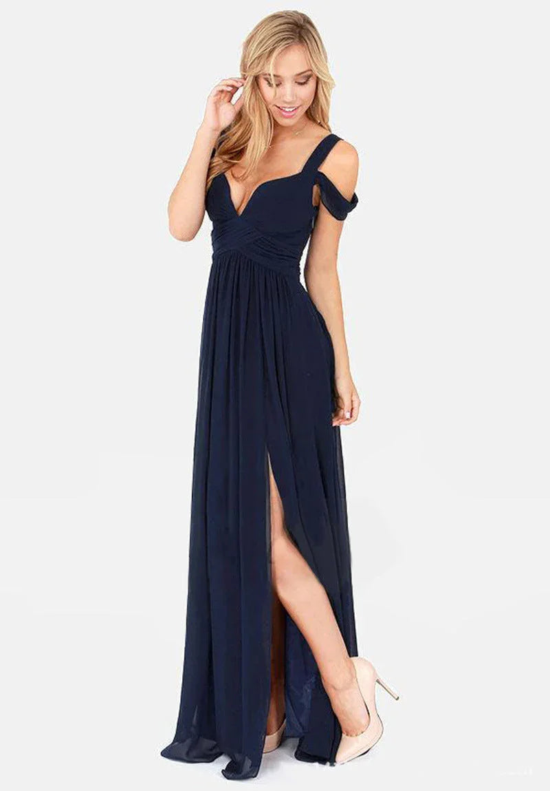 Long Floor Length Elegant Greek Style Pleated Dress - VAleG