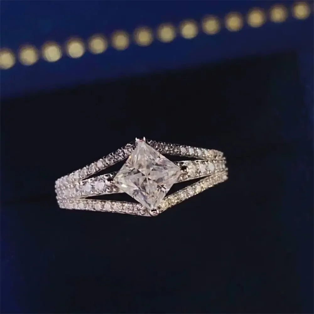 1 Carat Moissanite 925 Sterling Silver Ring - VAleG