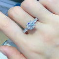2 Carat Moissanite 925 Sterling Silver Ring - VAleG