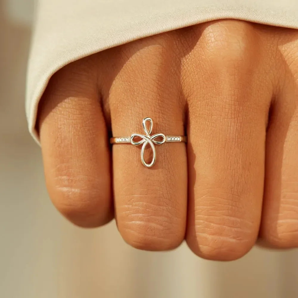 925 Sterling Silver Geometric Ring - VAleG