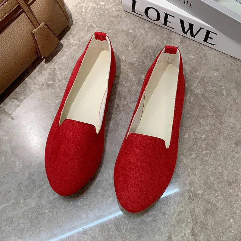 Spring And Autumn Women's New Candy Color Work Flat Shoes - VAleG
