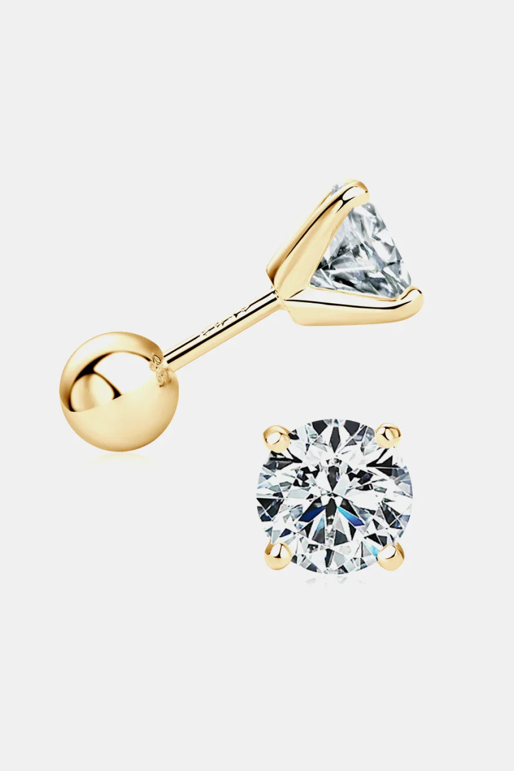2 Carat Moissanite 925 Sterling Silver Stud Earrings - VAleG