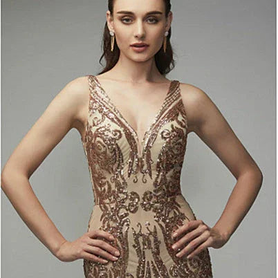 Gold Sequin High-End Dress Summer - VAleG