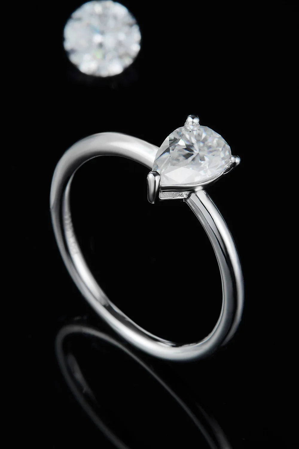 1 Carat Moissanite 925 Sterling Silver Solitaire Ring - VAleG