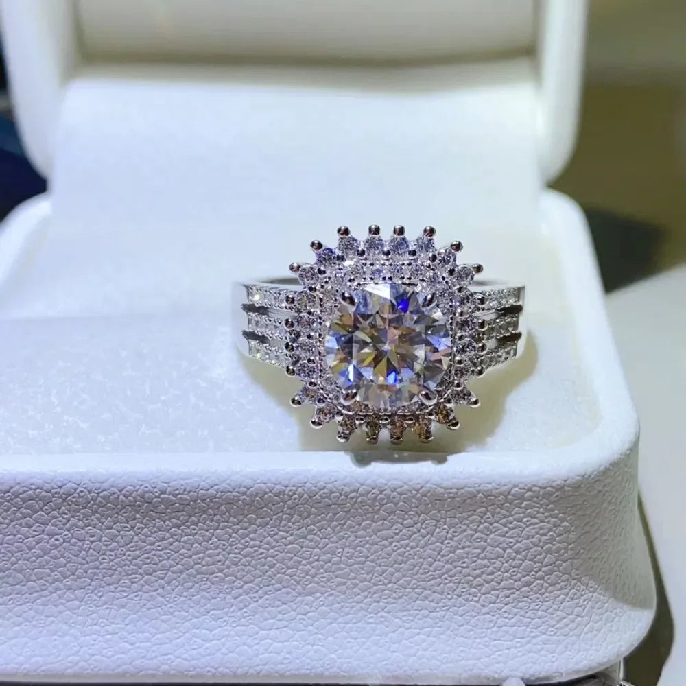 2 Carat Moissanite 925 Sterling Silver Ring - VAleG