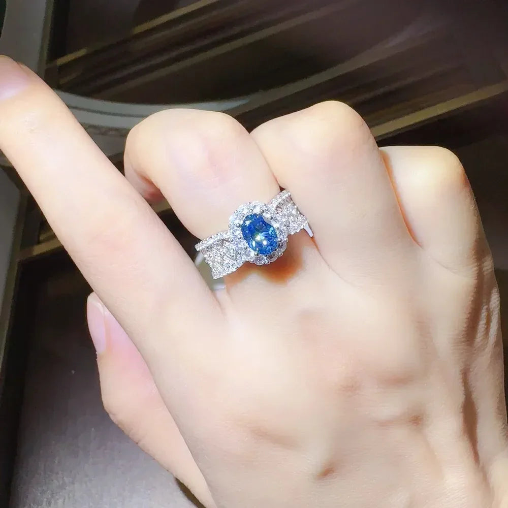 1 Carat Moissanite Zircon 925 Sterling Silver Ring - VAleG