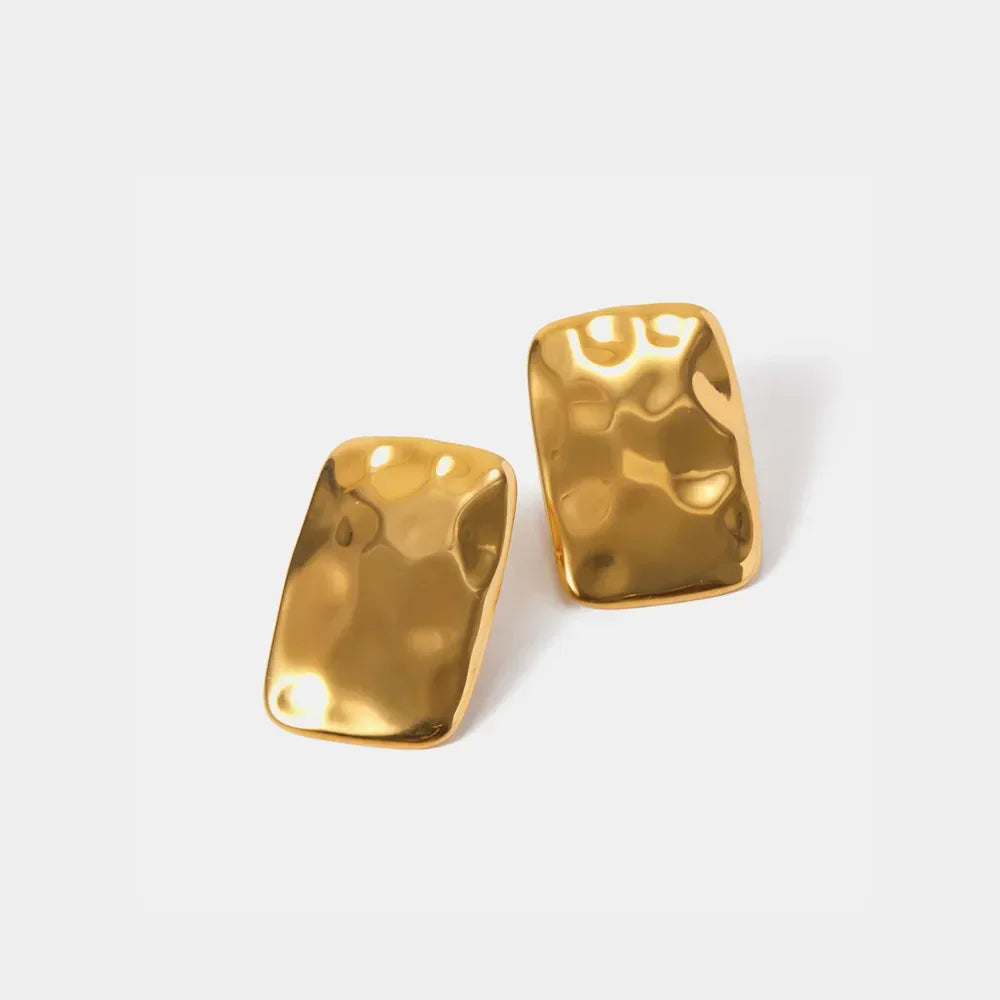 18K Gold-Plated Square Earrings - VAleG
