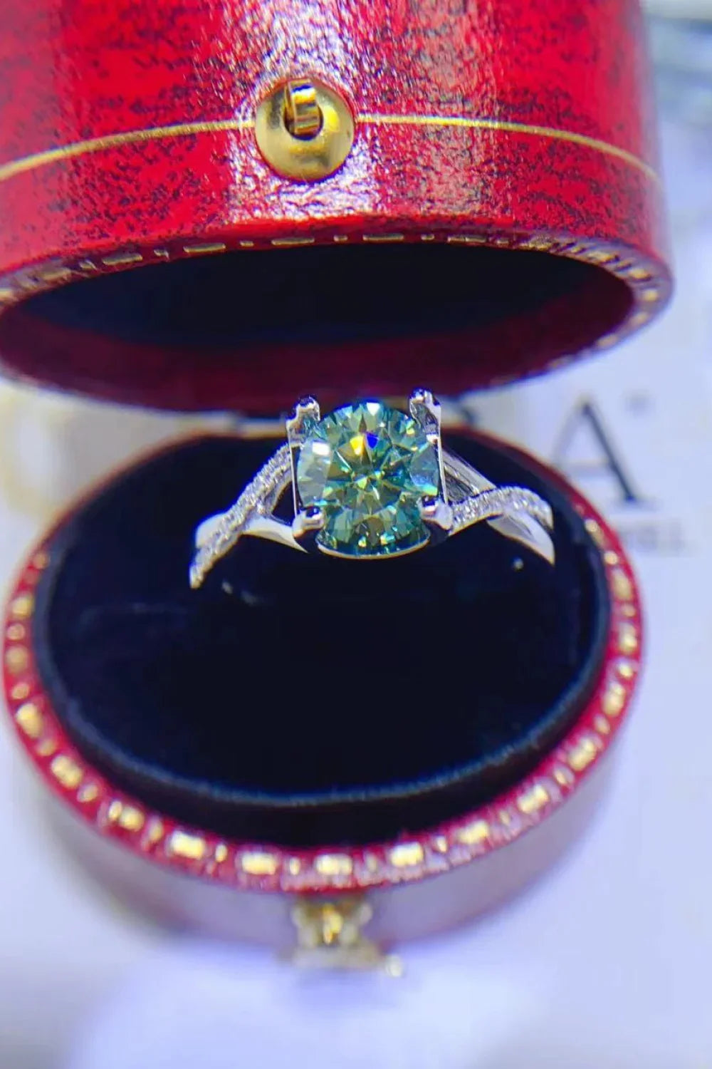 1 Carat Moissanite 925 Sterling Silver Ring - VAleG