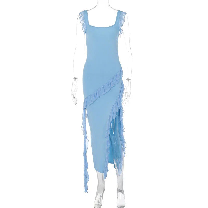 Female Summer Fashionable Stringy Selvedge Stitching Temperament Dress - VAleG