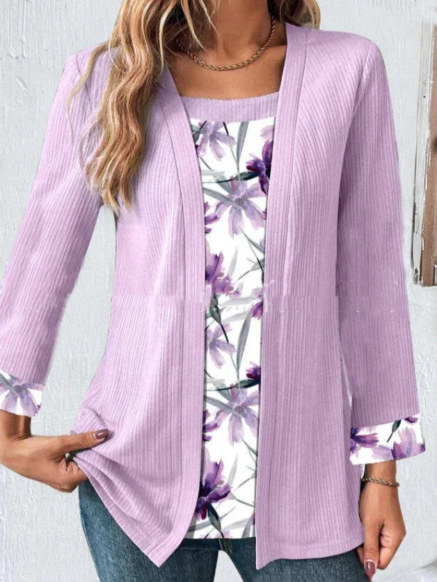 Women's Hollow-out Sleeves Cotton And Linen Buckle-free Cardigan Coat - VAleG