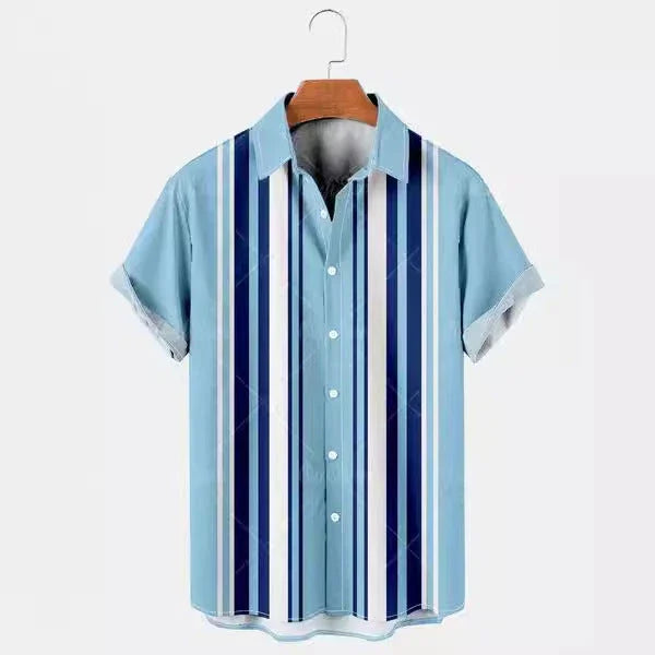 3D Summer Casual Printed Hawaiian Shirt Men Vacation Seaside Wear - VAleG