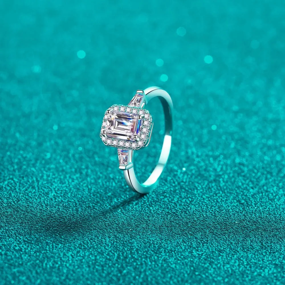 1 Carat Moissanite 925 Sterling Silver Ring - VAleG
