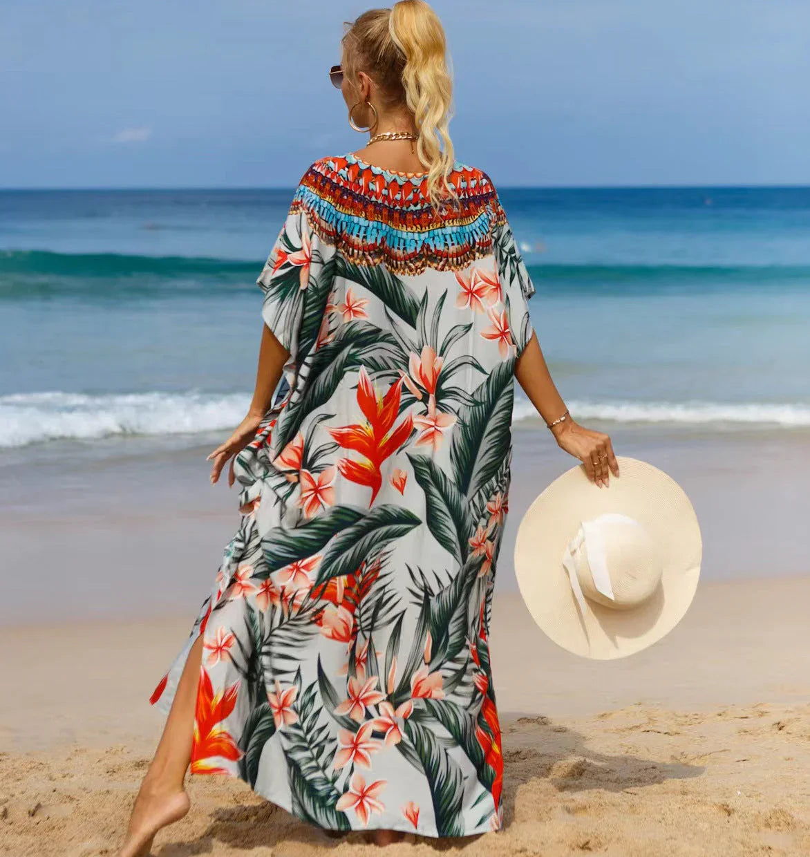 19 Colors Beach Cover-up Bohemian Beach Dress Plus Size - VAleG