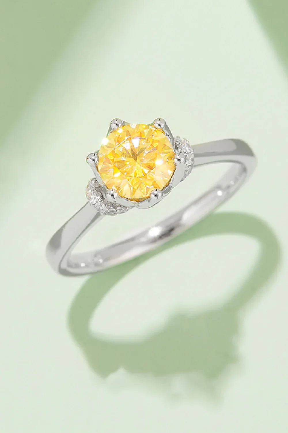 1 Carat Moissanite Contrast 925 Sterling Silver Ring - VAleG