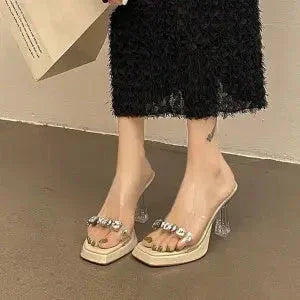 French Rhinestones With Clear Crystal And Slippers - VAleG