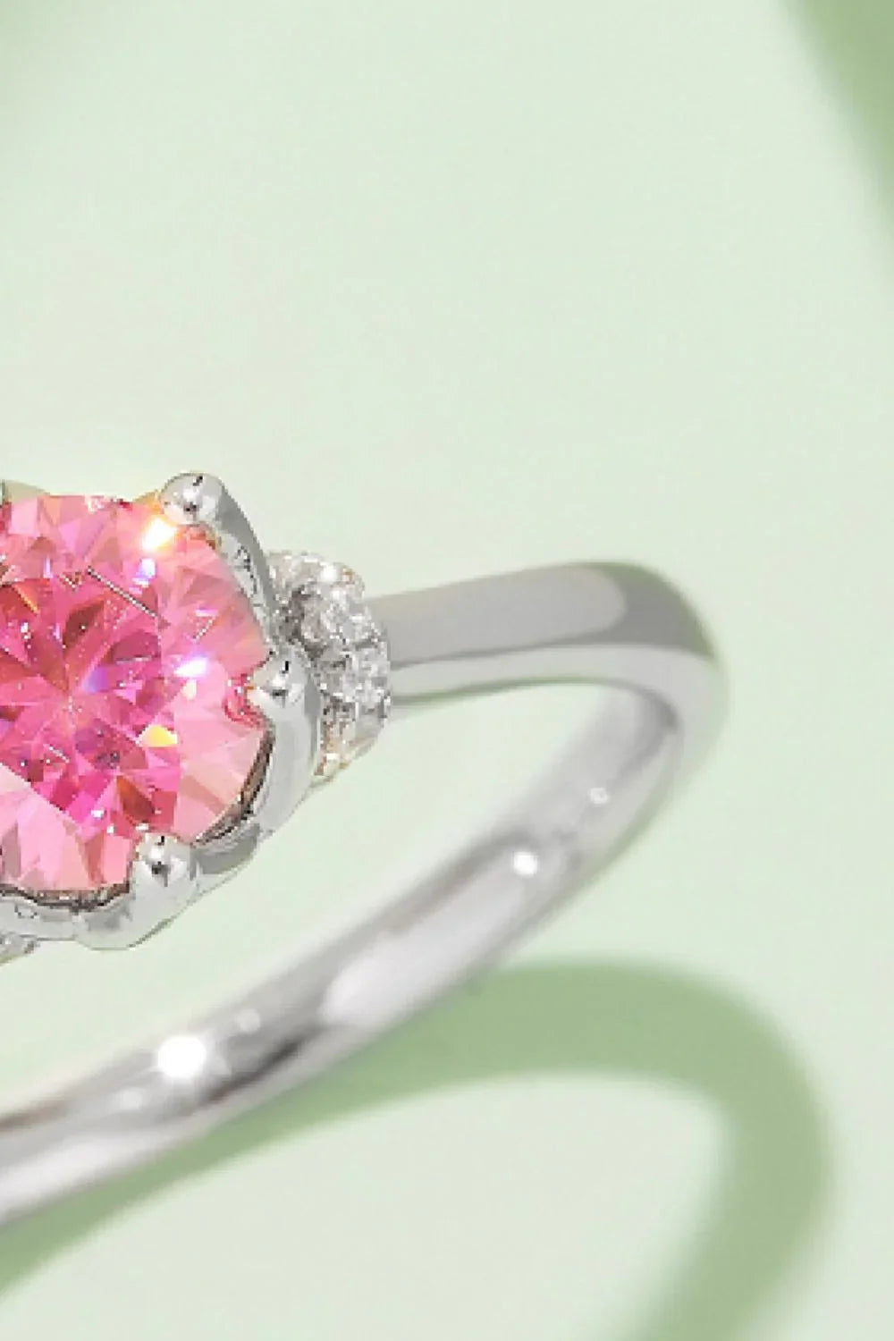 1 Carat Moissanite Contrast 925 Sterling Silver Ring - VAleG