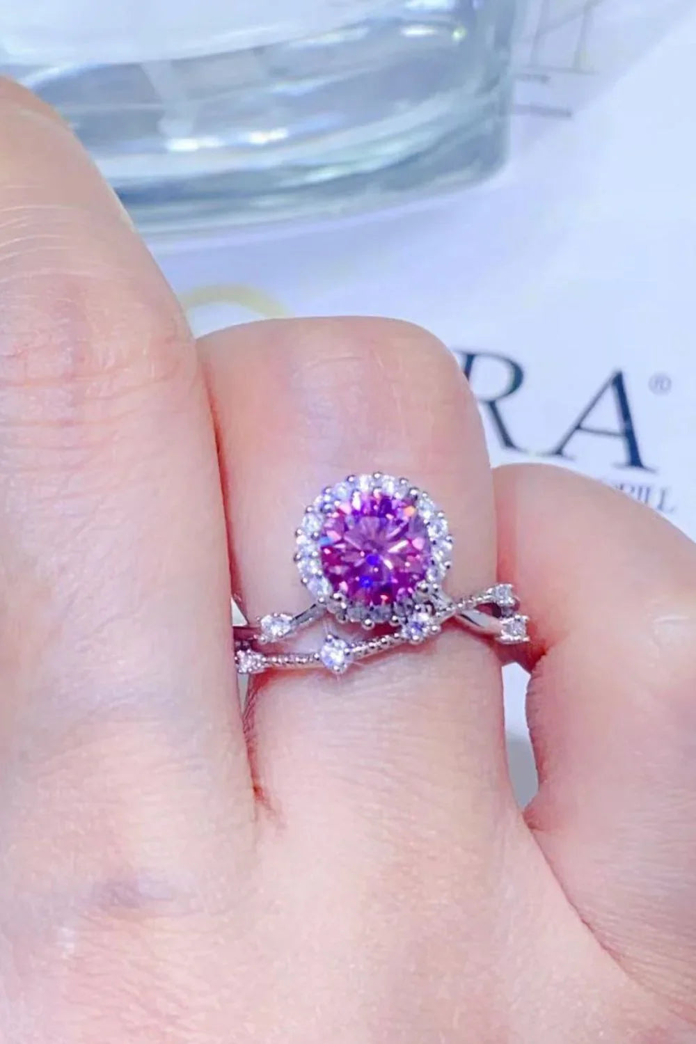 1 Carat Moissanite 925 Sterling Silver Ring - VAleG