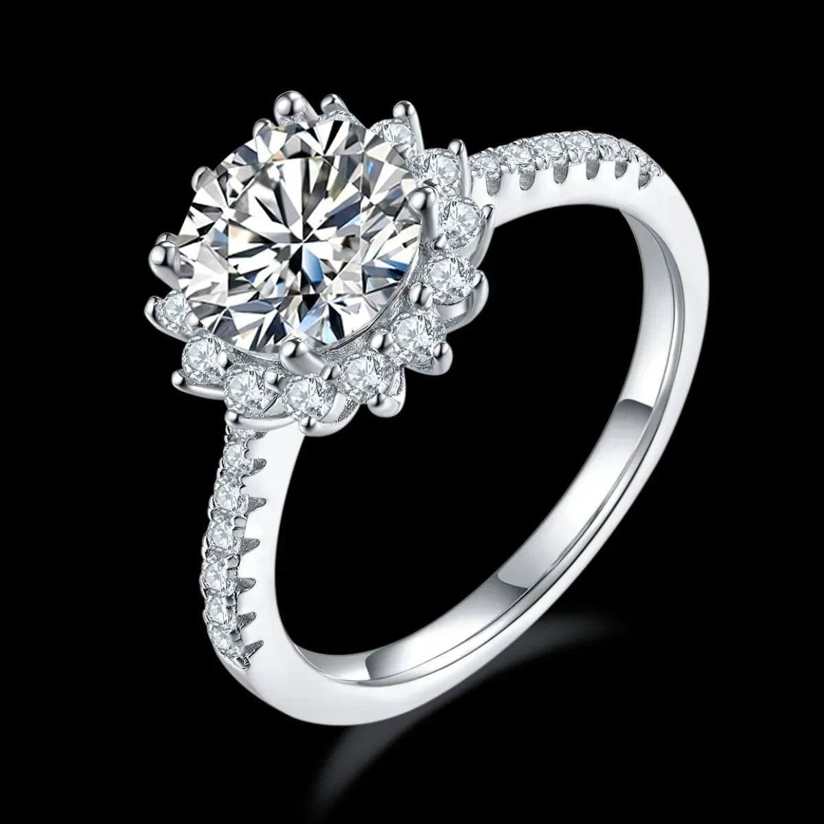 2 Carat Moissanite 925 Sterling Silver Ring - VAleG
