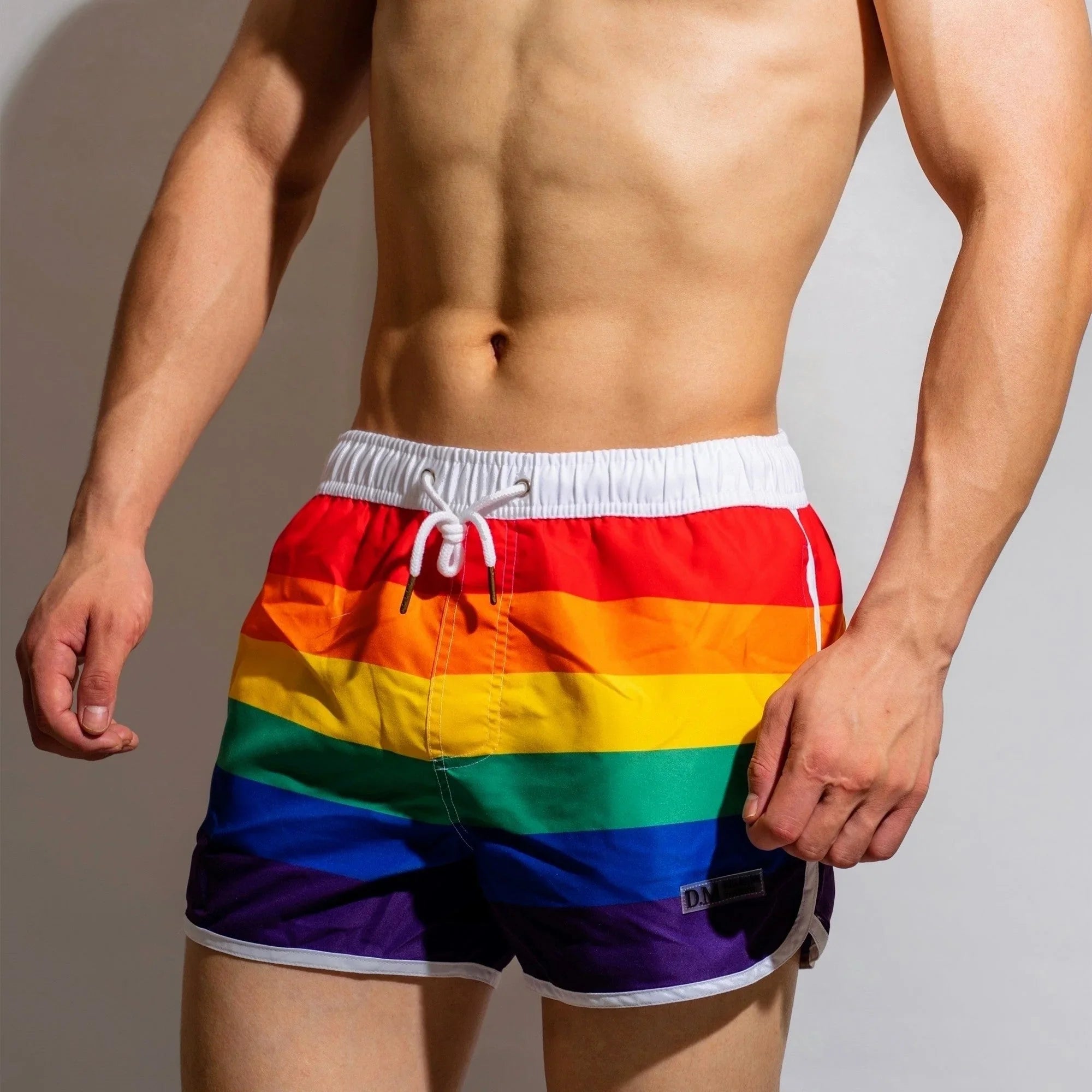 Rainbow Swimwear Men Swim Shorts Beach Swimming Trunks - VAleG