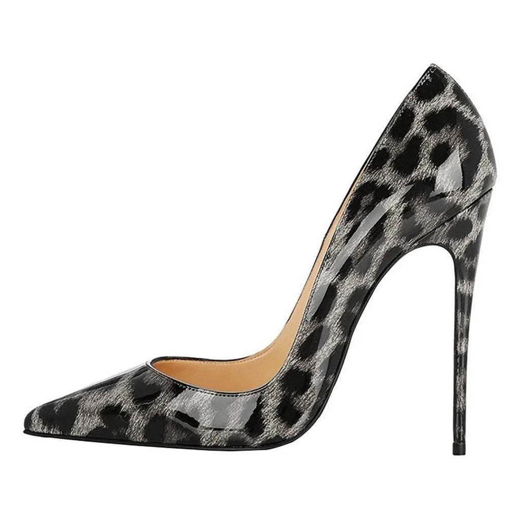 Animal Texture Pointed Toe High Heel Women's Shoes - VAleG