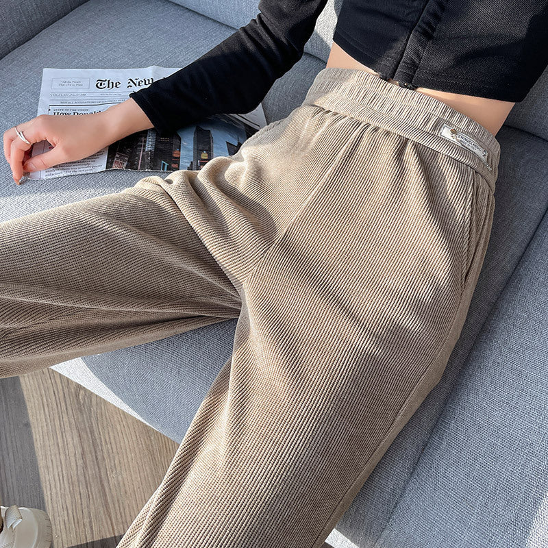 Pantaloni della tuta casual dritti con mop cadente