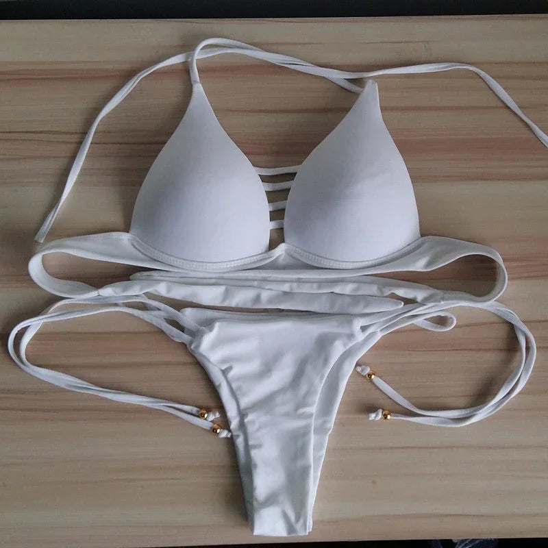 Strappy Split Swimsuit - VAleG