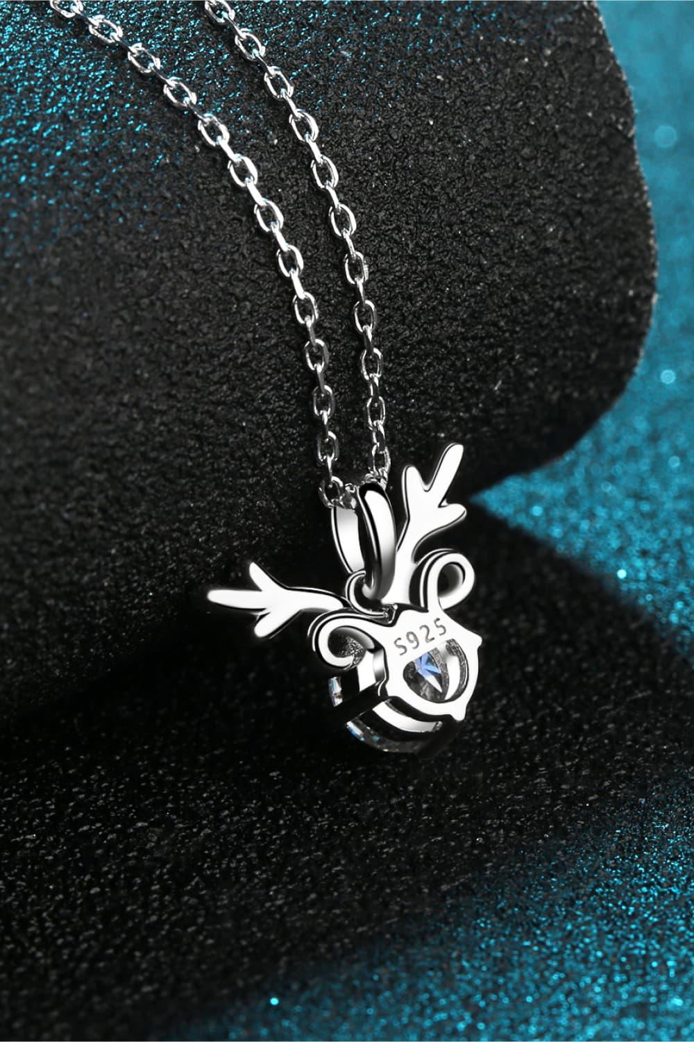 1 Carat Moissanite 925 Sterling Silver Necklace - VAleG