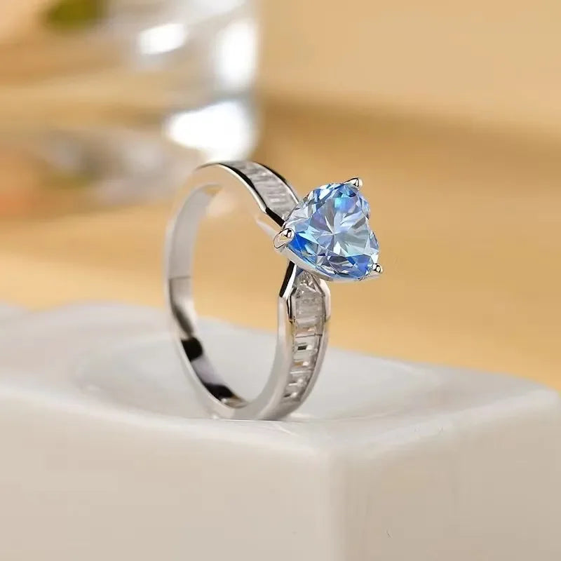 2 Carat Moissanite 925 Sterling Silver Ring - VAleG