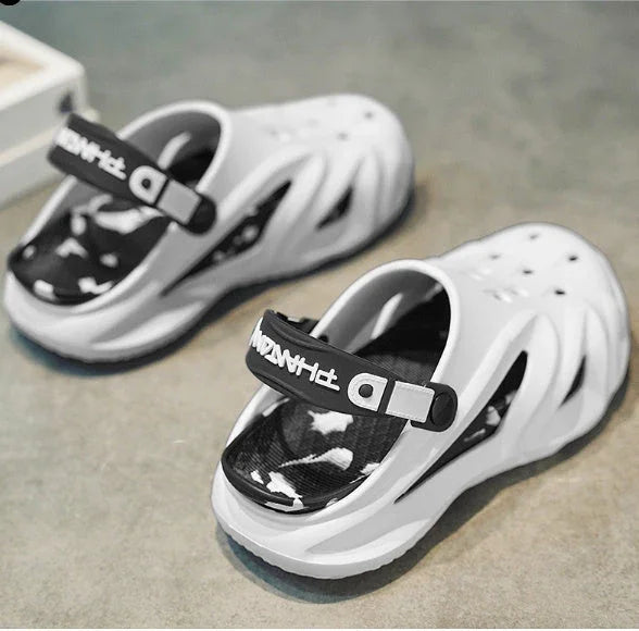 Men's Summer Platform Driving Non-slip Wear-resistant Outdoor Beach Closed Toe Coros Sandals - VAleG