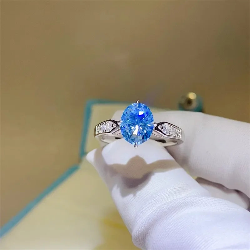 2 Carat Moissanite 925 Sterling Silver Ring - VAleG