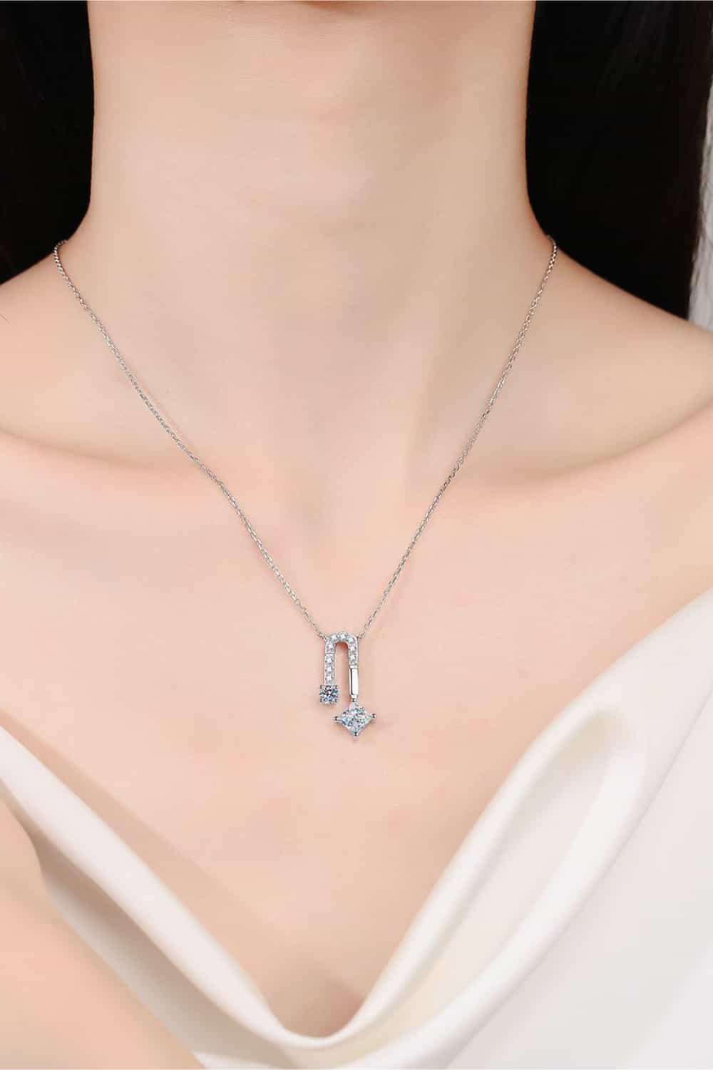 1.3 Carat Moissanite 925 Sterling Silver Necklace - VAleG