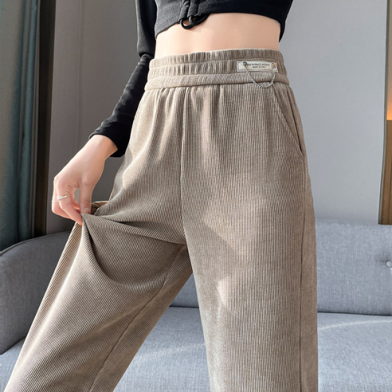 Pantaloni della tuta casual dritti con mop cadente