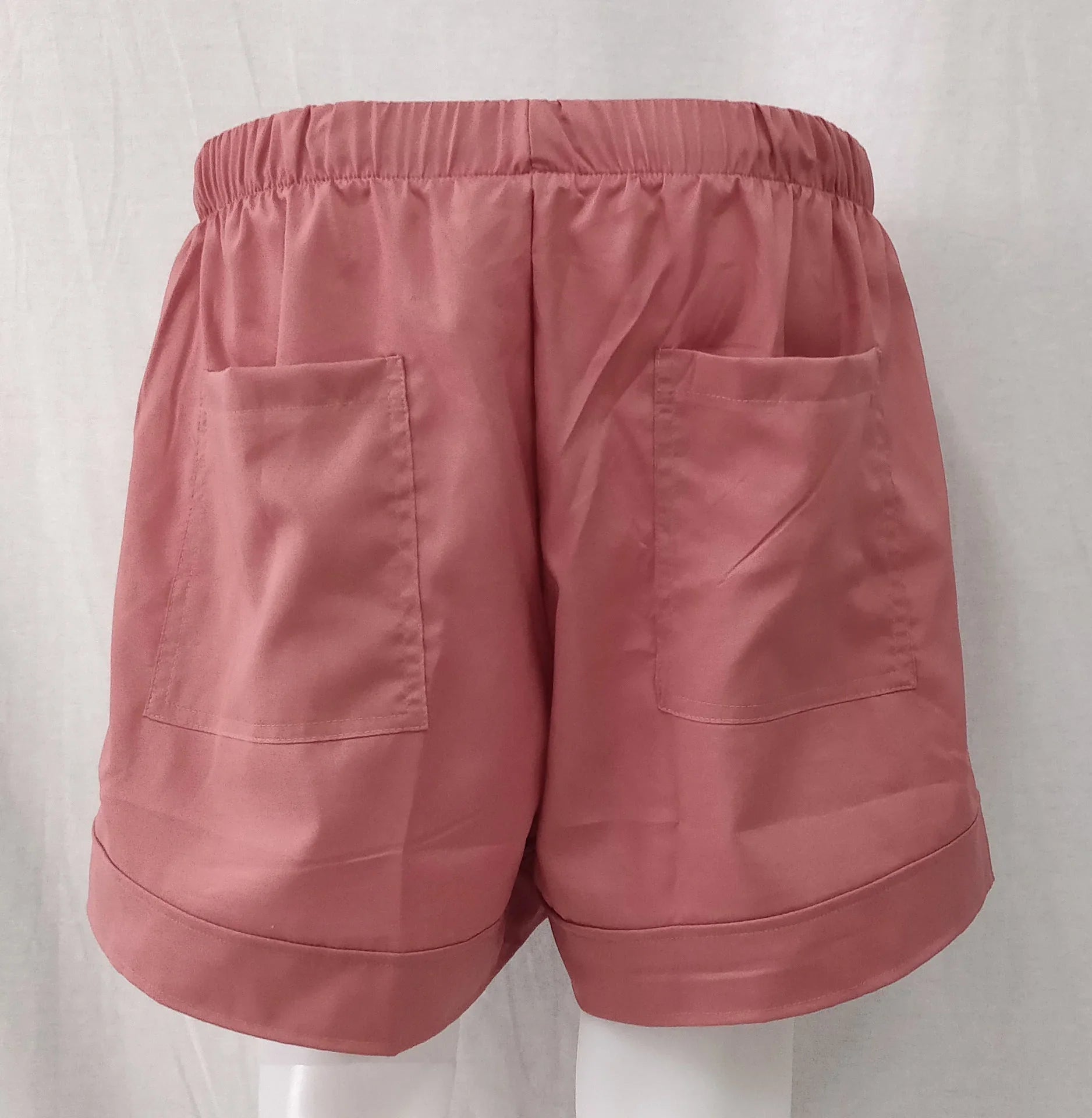 Wide leg loose high waist elastic lace-up shorts - VAleG