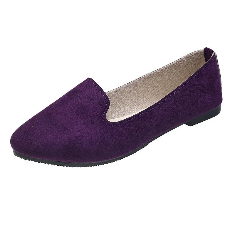 Spring And Autumn Women's New Candy Color Work Flat Shoes - VAleG