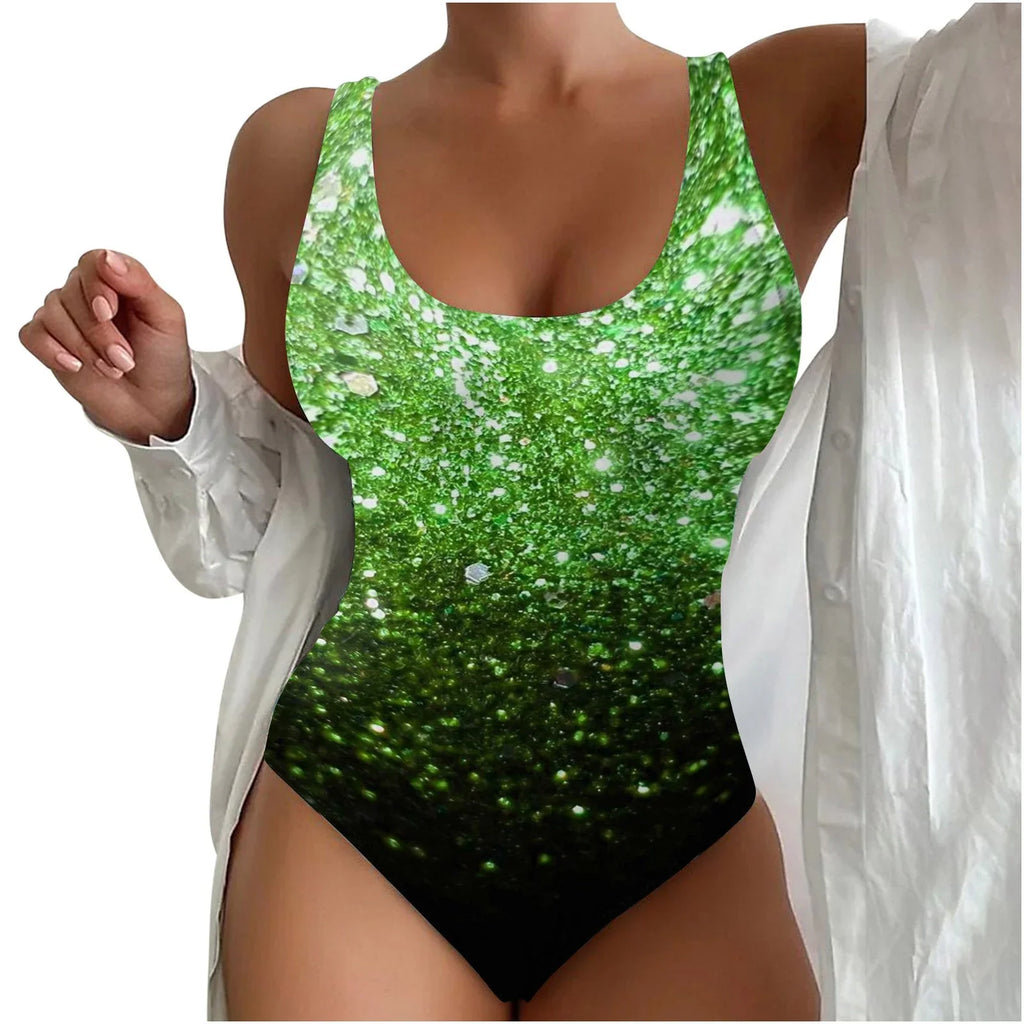 Women's Seaside Beach Swimsuit 3D Contrast Color One-piece Swimsuit - VAleG