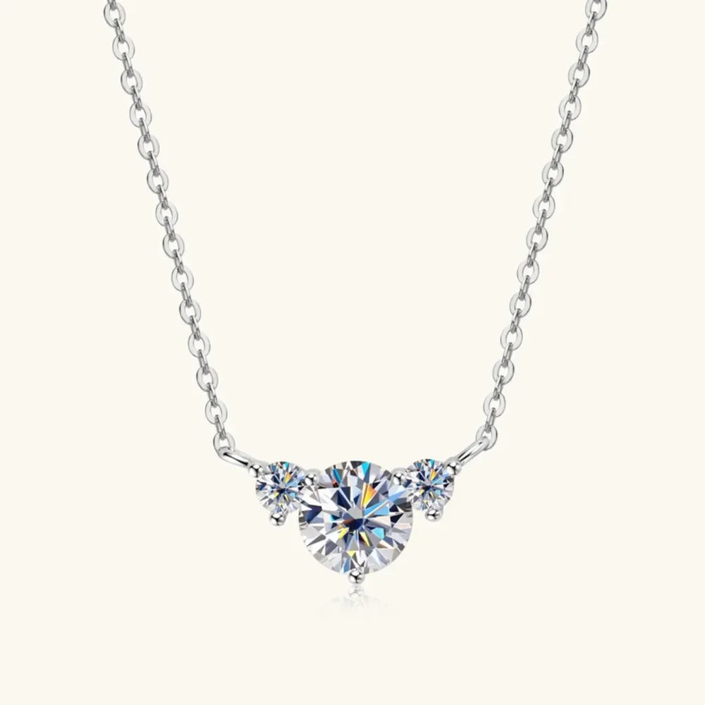 1.2 Carat Moissanite 925 Sterling Silver Necklace - VAleG