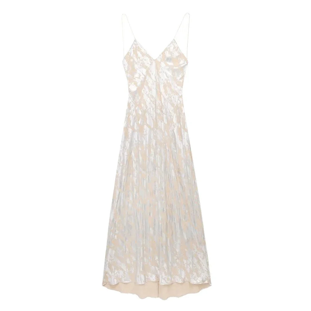 Women's Metal Foil Printed Underwear Dress - VAleG