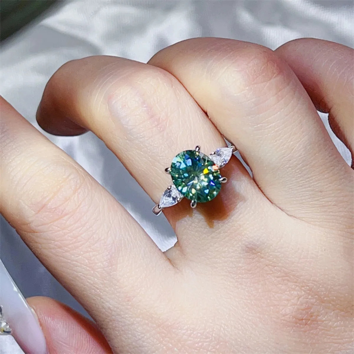 3 Carat Moissanite 925 Sterling Silver Ring - VAleG
