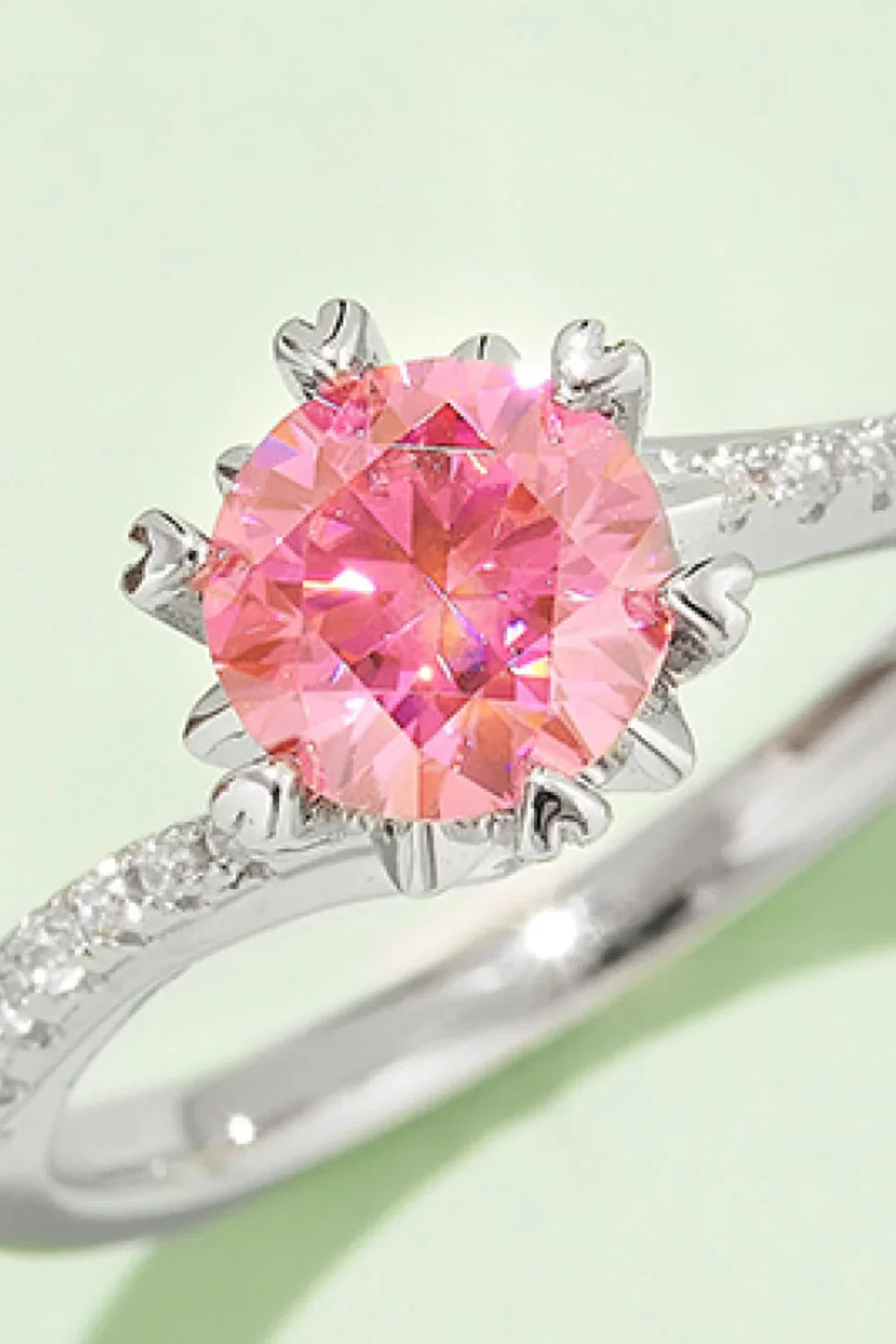 1 Carat Moissanite 925 Sterling Silver Ring - VAleG