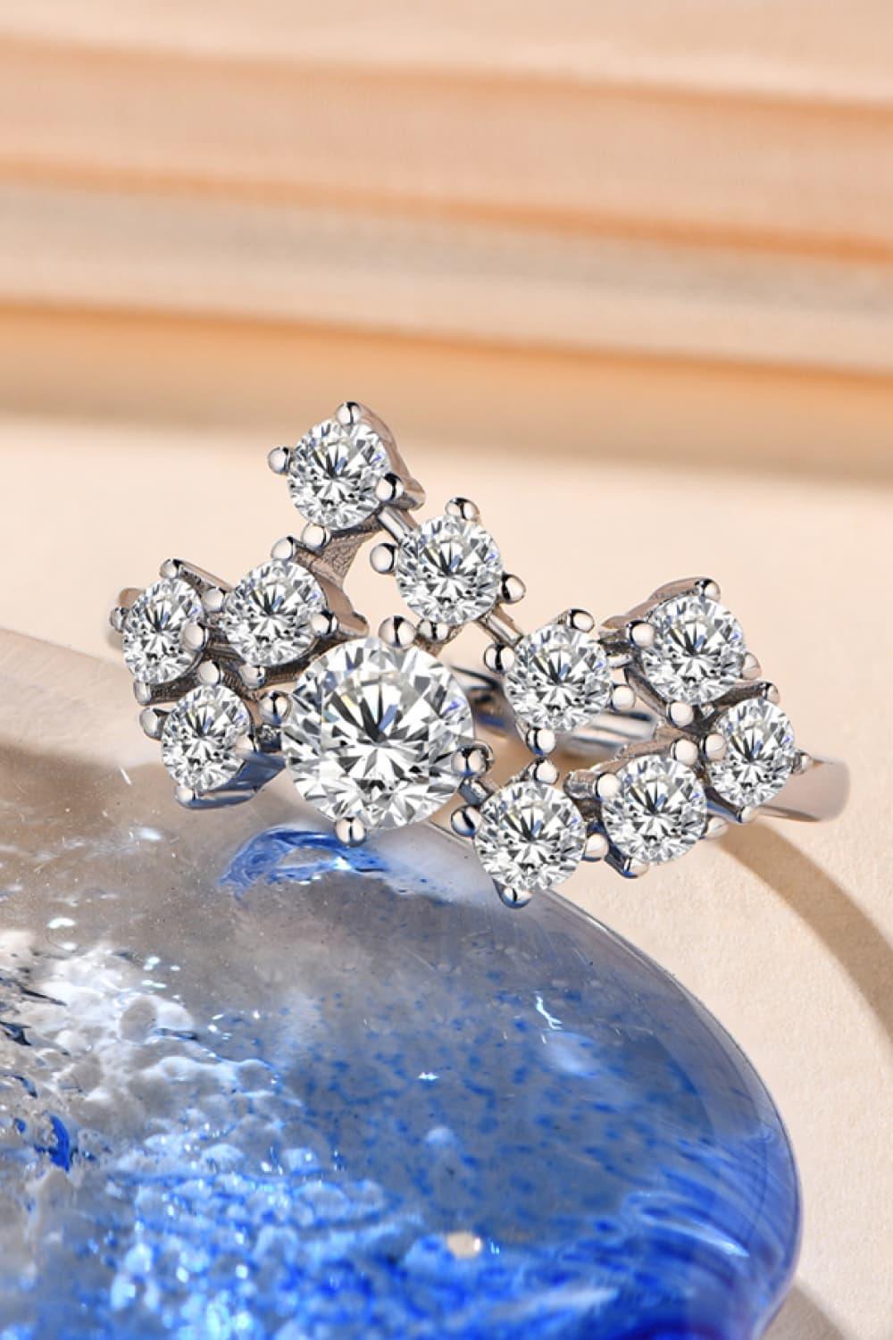 1.2 Carat Moissanite 925 Sterling Silver Ring - VAleG
